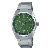 Casio Analog Men's Watch with Date Display Green Dial and Stainless Steel Strap,3ADR